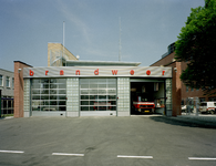 117208 Gezicht op de Brandweerpost Centrum (Helling 20) van de gemeentelijke brandweer te Utrecht.